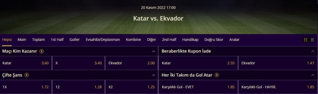 Discount Casino Dünya Kupası Oranları